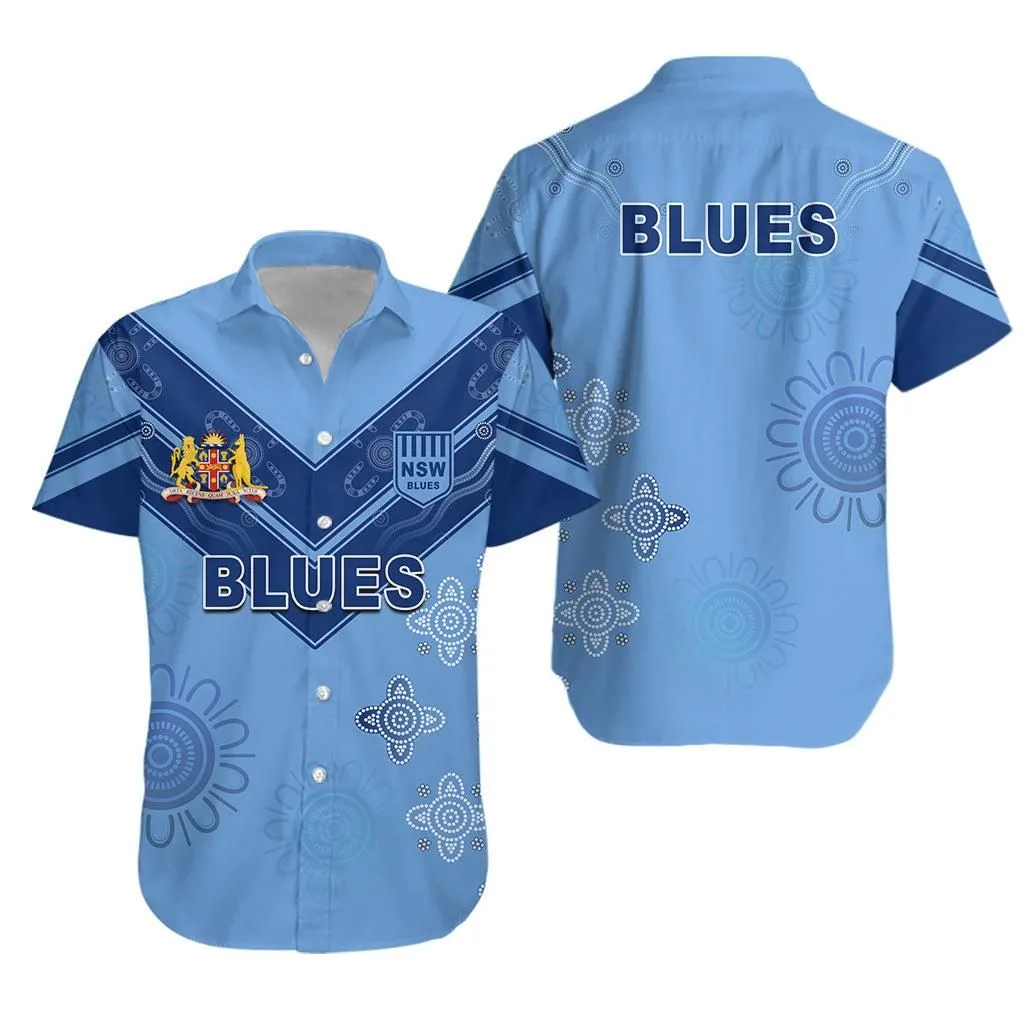 Nsw Blues Indigenous Hawaiian Shirt New South Wales Lt13_1 thekingshirt