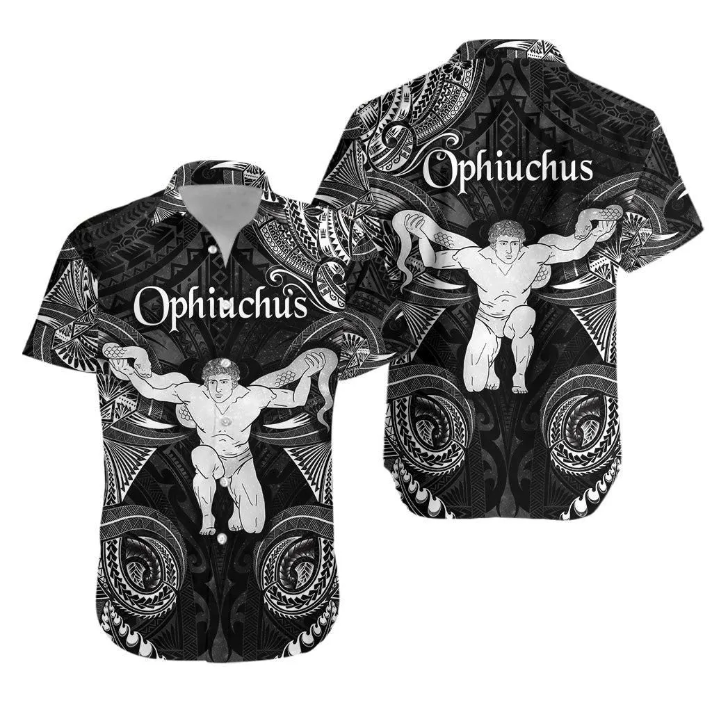 Ophiuchus Zodiac Polynesian Hawaiian Shirt Unique Style Black Lt8_1 thekingshirt