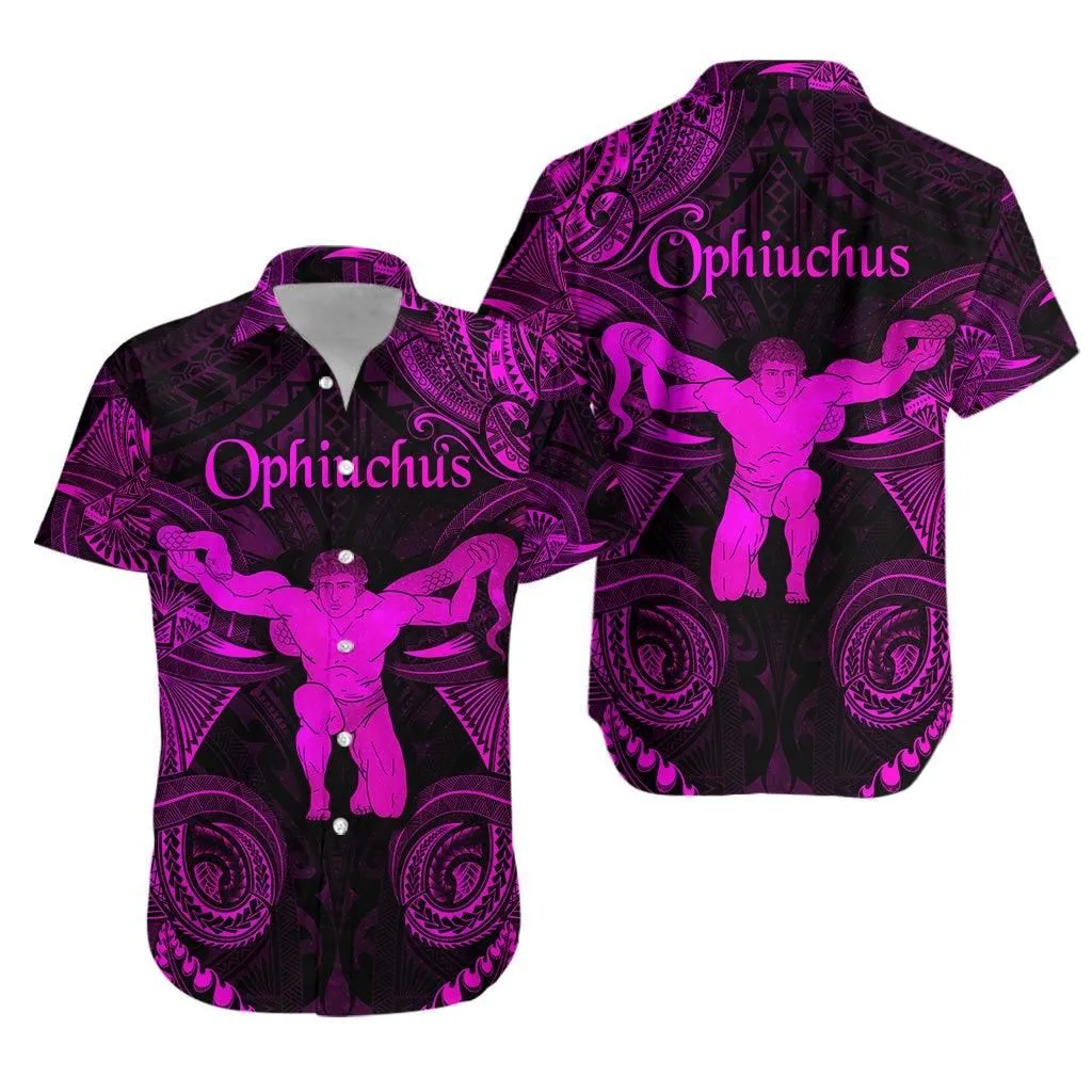 Ophiuchus Zodiac Polynesian Hawaiian Shirt Unique Style Pink Lt8_1 thekingshirt