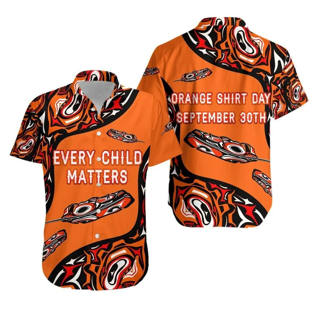 Orange Shirt Day Hawaiian Shirt Every Child Matters Aboriginal Feather No1 Lt8_0 thekingshirt