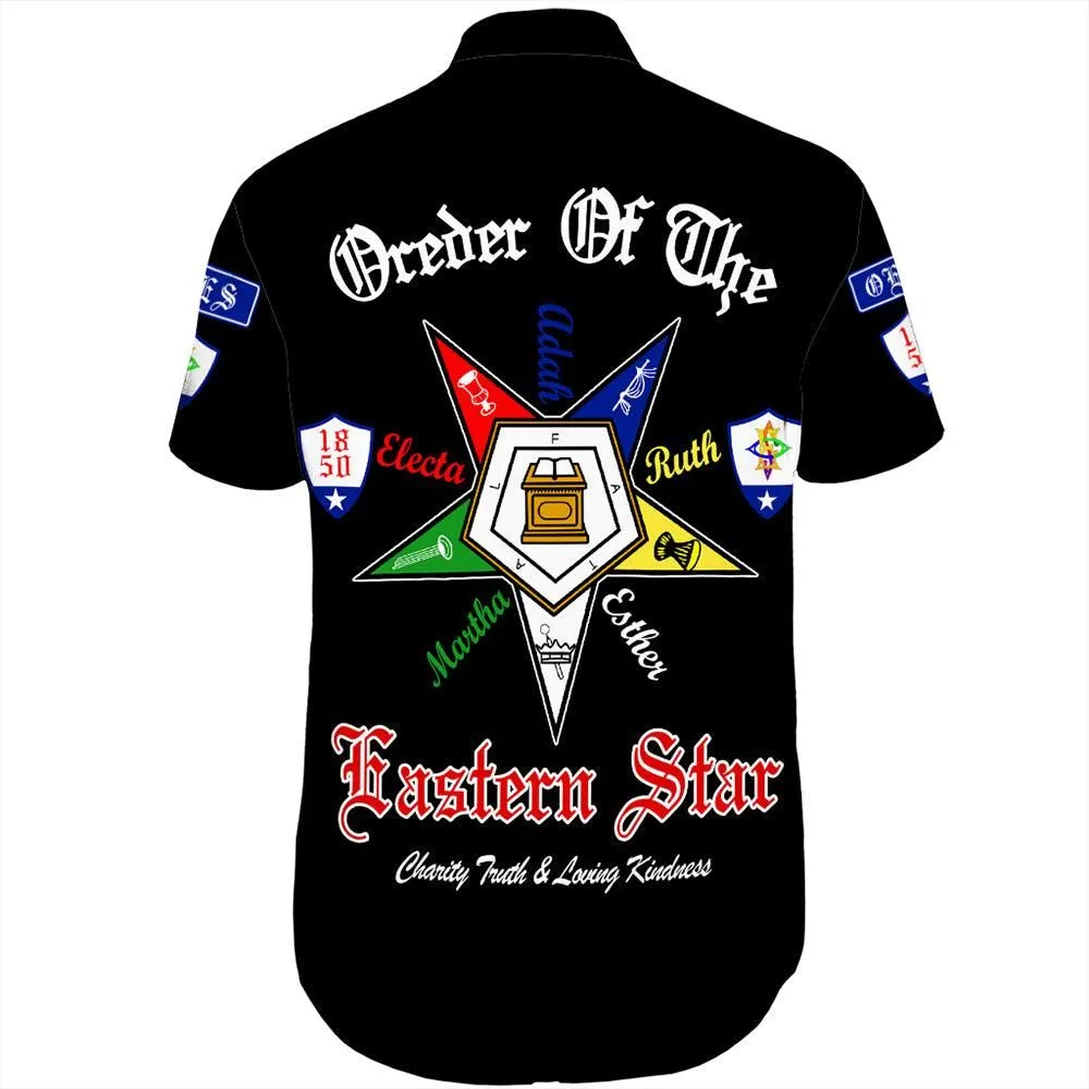 Order Of The Eastern Star Letter Black Short Sleeve Shirt T09_1