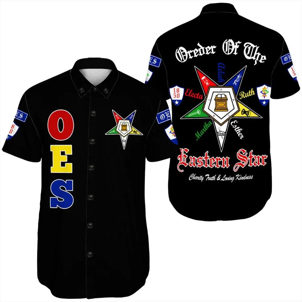 Order Of The Eastern Star Letter Black Short Sleeve Shirt T09_2
