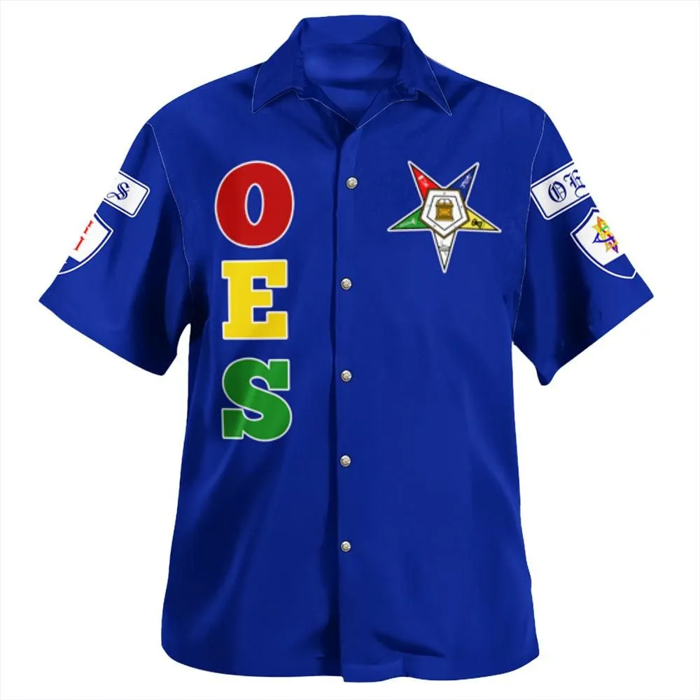 Order Of The Eastern Star Letter Blue Hawaiian Shirt T09_0