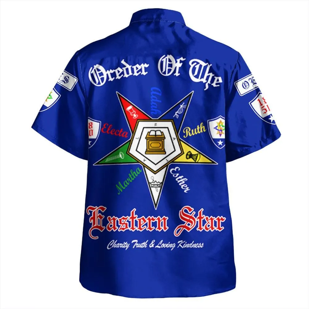 Order Of The Eastern Star Letter Blue Hawaiian Shirt T09_1