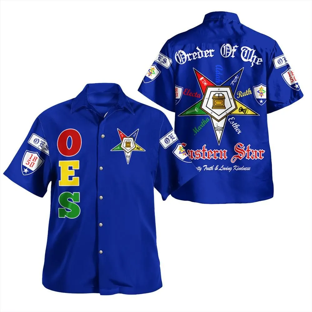Order Of The Eastern Star Letter Blue Hawaiian Shirt T09_2