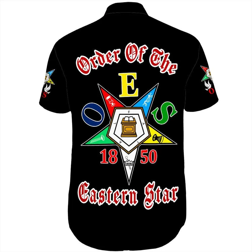 Order Of The Eastern Star Pearls Black Short Sleeve Shirt T09_1