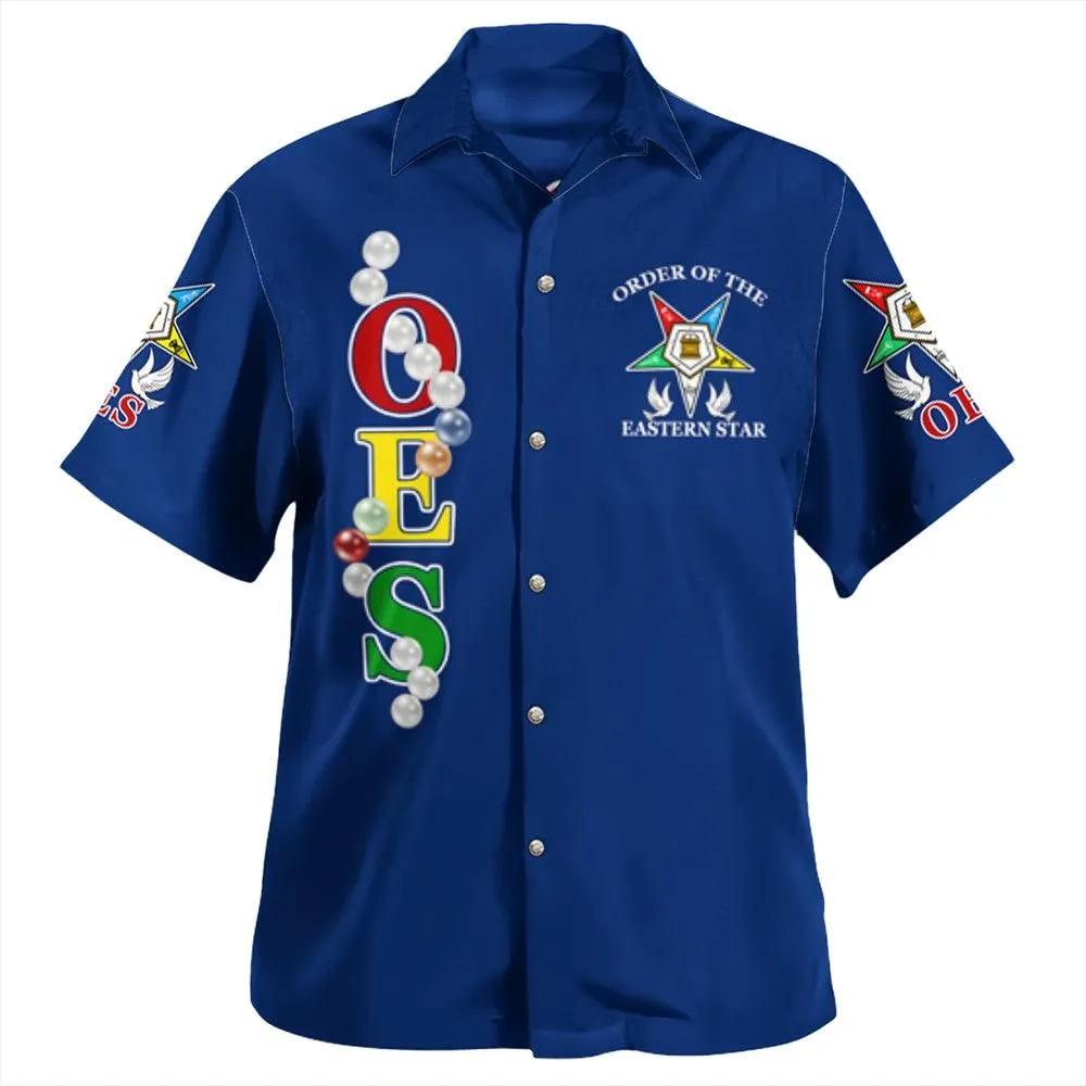 Order Of The Eastern Star Pearls Blue Hawaiian Shirt T09_0