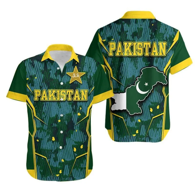 Pakistan Men In Green Cricket Team Hawaiian Shirt Green Shirts Sport Style Lt9_0