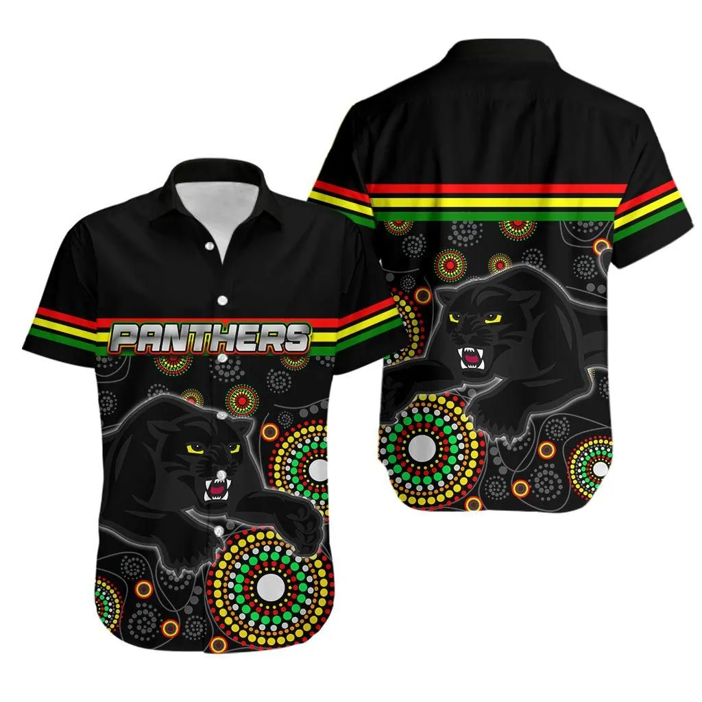 Panthers Aboriginal Hawaiian Shirt Aboriginal Patterns Lt6_1