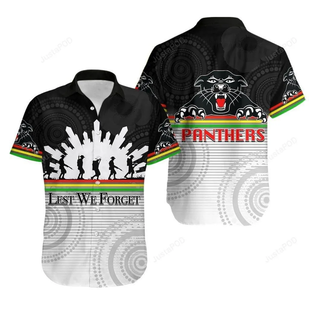 Panthers Anzac Day Hawaiian Shirt Lest We Forget Th4_1