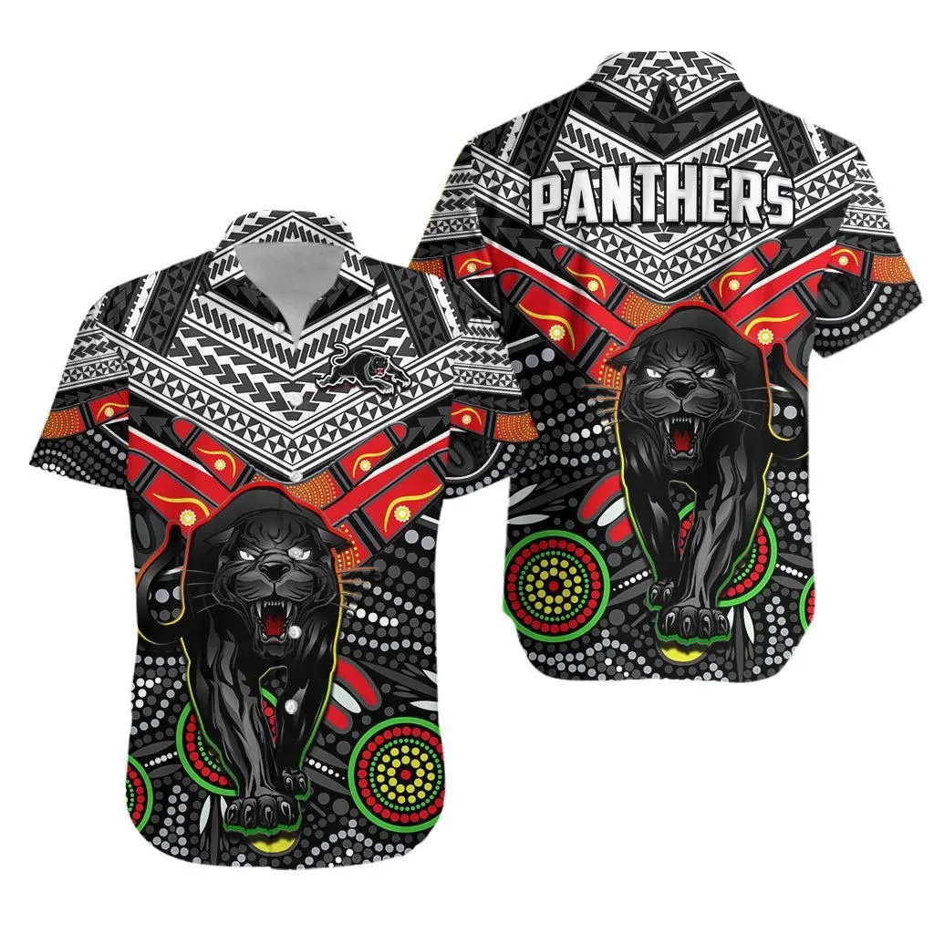 Panthers Rugby Hawaiian Shirt Aboriginal And Polynesia Penrith The Riff Lt13_0