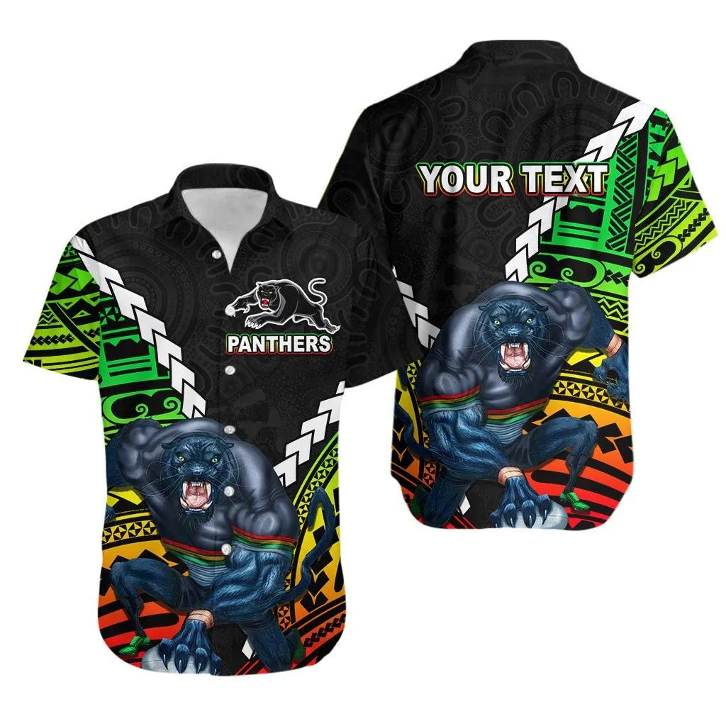 Panthers Rugby Hawaiian Shirt Mix Polynesian Lt6_0