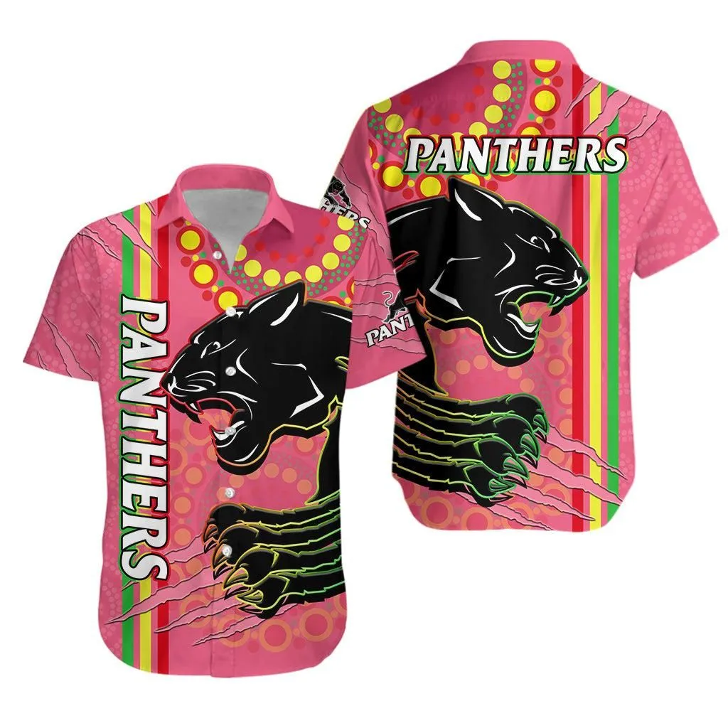 Panthers Rugby Hawaiian Shirt The Mountain Men Aboriginal Art Dynamic Pink Version Lt14_0