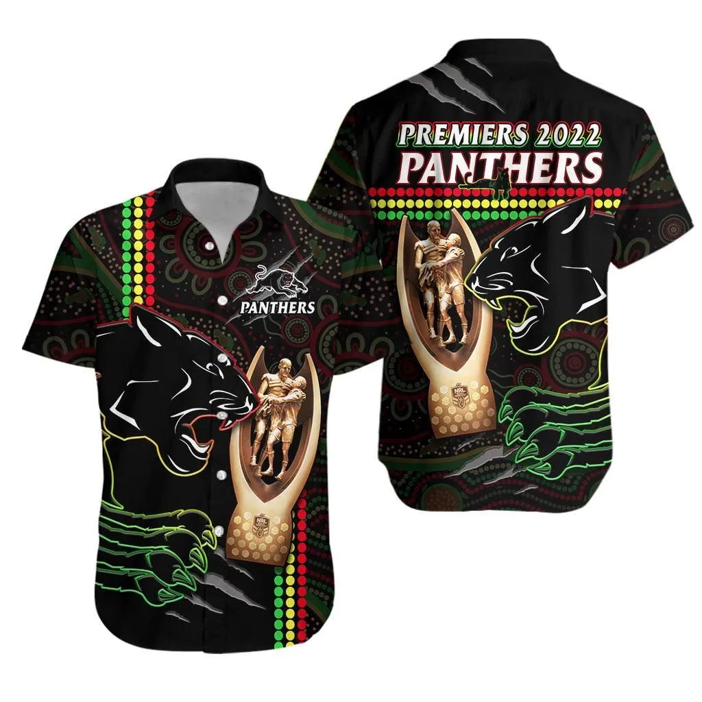 Panthers Rugby Hawaiian Shirt The Riff 2022 Premiers Aboriginal Art Lt14_0