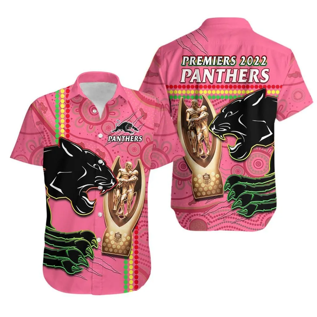 Panthers Rugby Hawaiian Shirt The Riff 2022 Premiers Aboriginal Pink Lt14_0