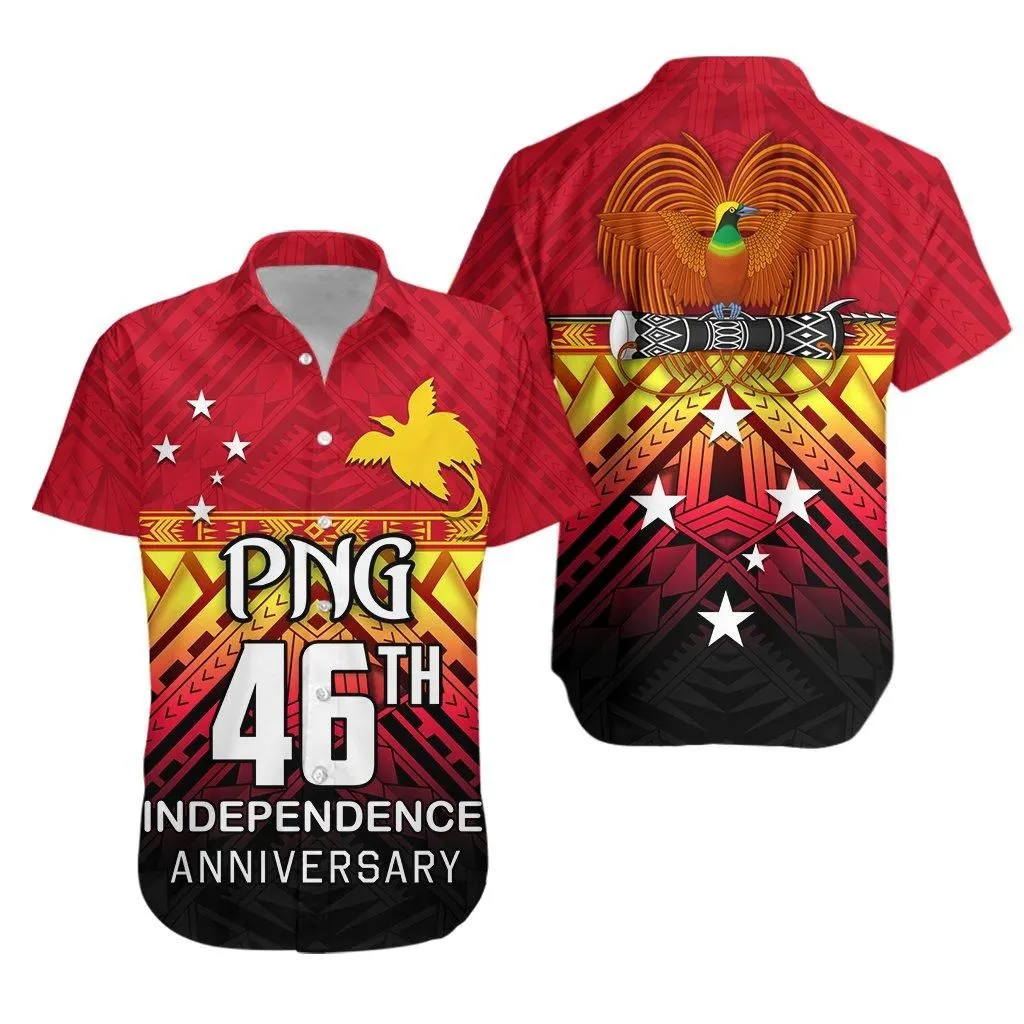Papua New Guinea 46Th Independence Anniversary Hawaiian Shirt Lt4_0