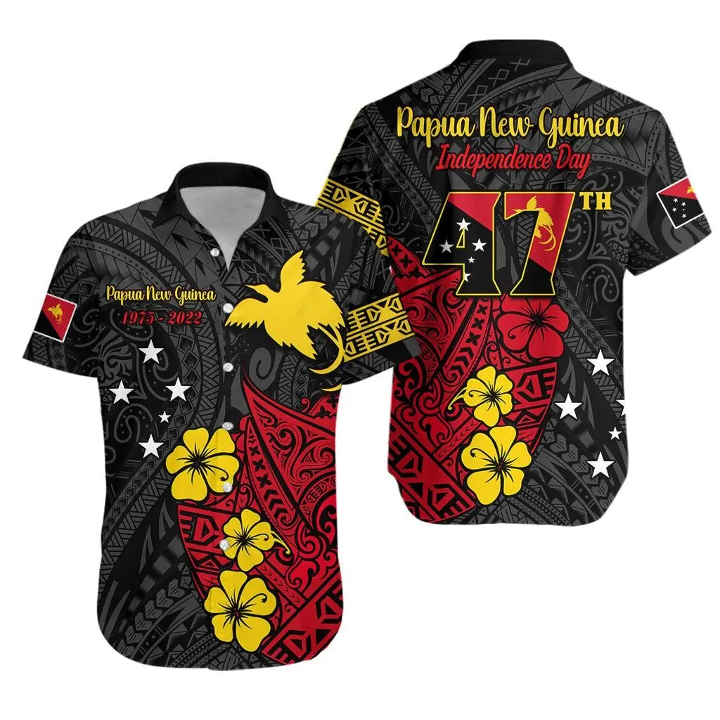 Papua New Guinea Anniversary Hawaiian Shirt 47Th Independence Day Since 1975 Lt13_0