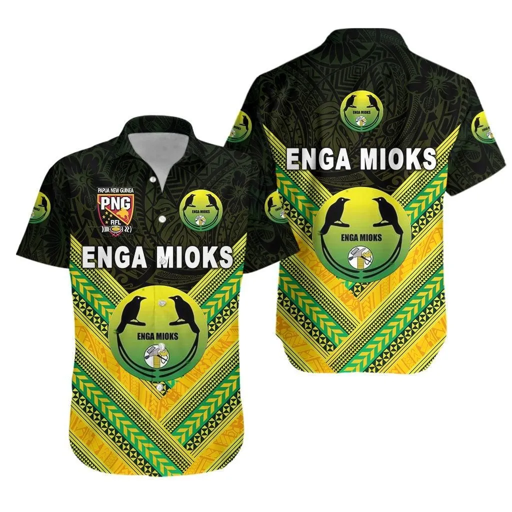 Papua New Guinea Enga Mioks Hawaiian Shirt Rugby Original Style Black Lt8_1