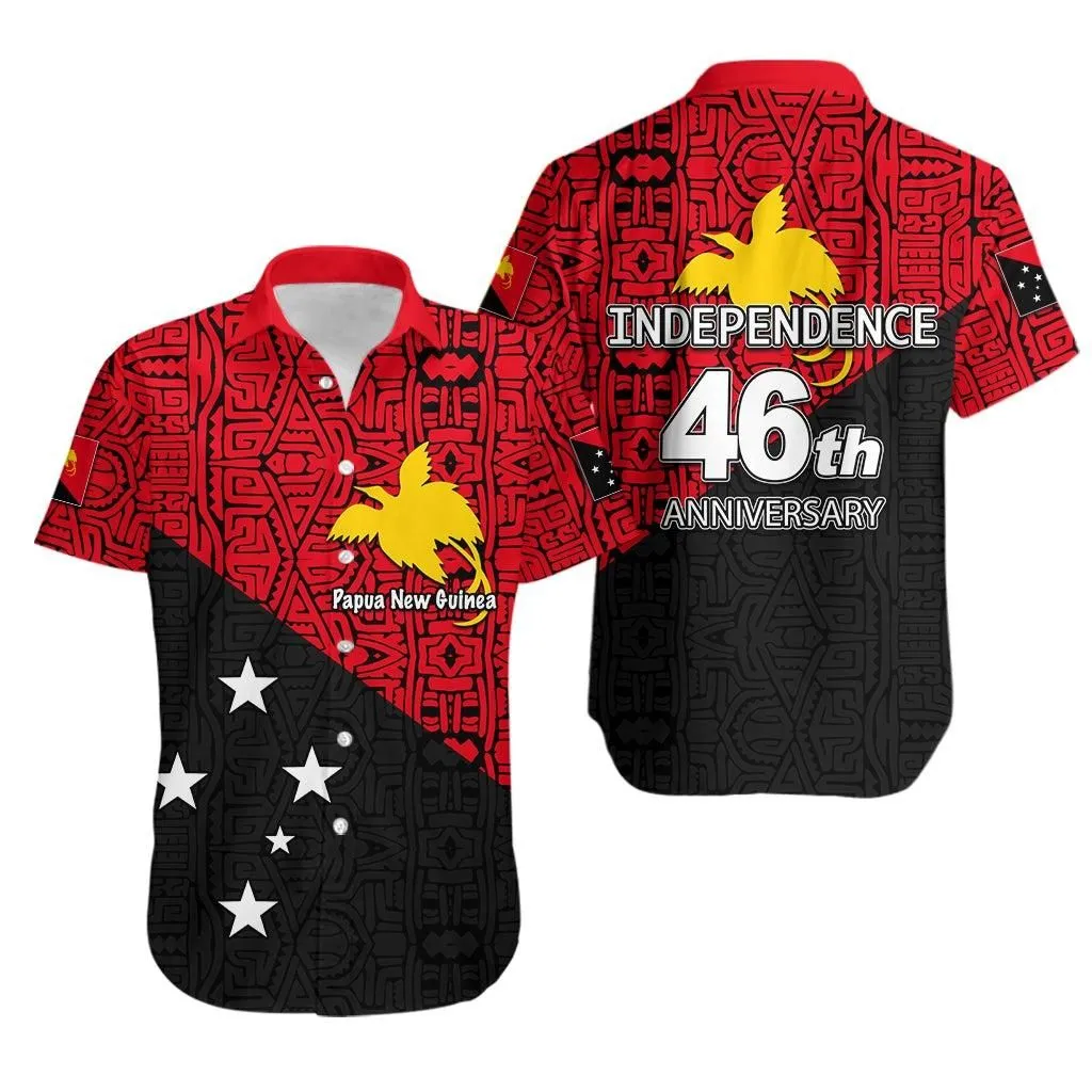 Papua New Guinea Hawaiian Shirt Independence Day Patterns With Flag Lt6_1