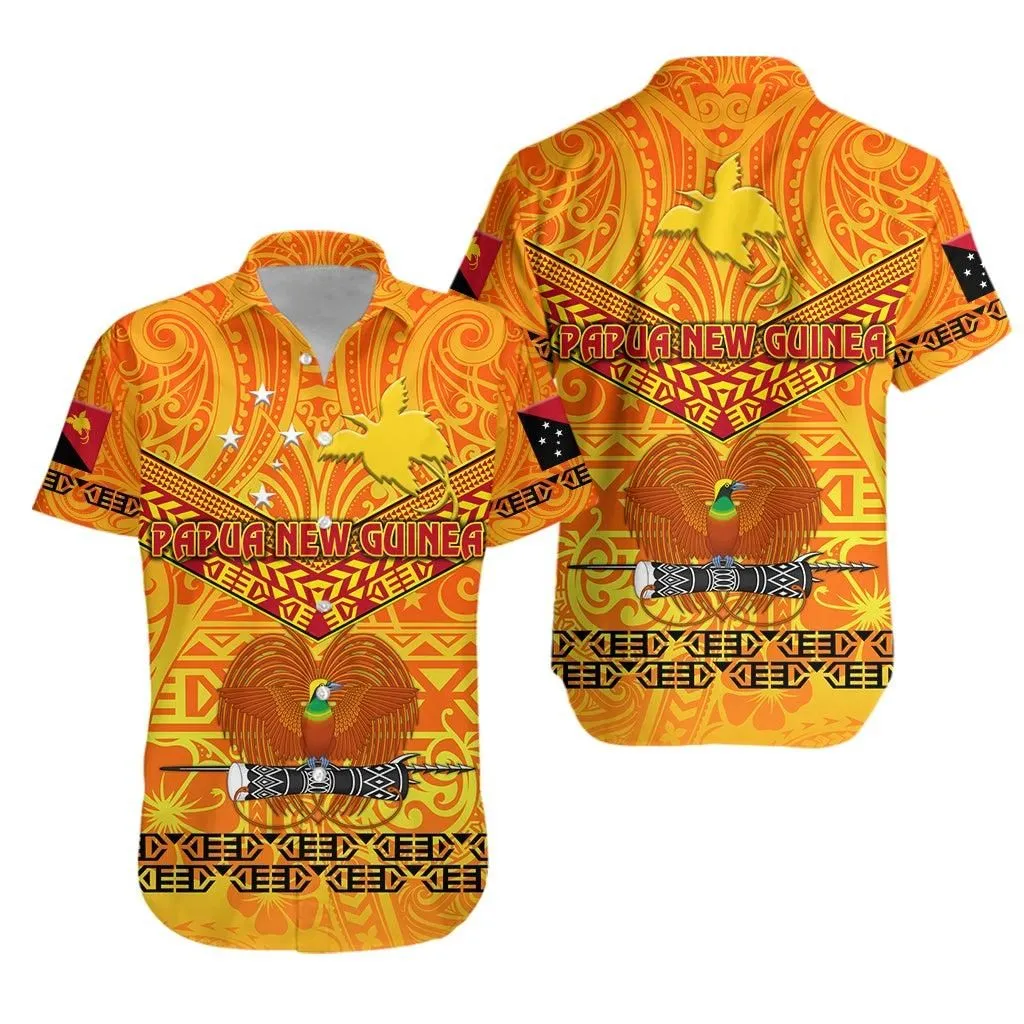 Papua New Guinea Kumuls Hawaiian Shirt Simple Style Yellow Vibes Lt8_1