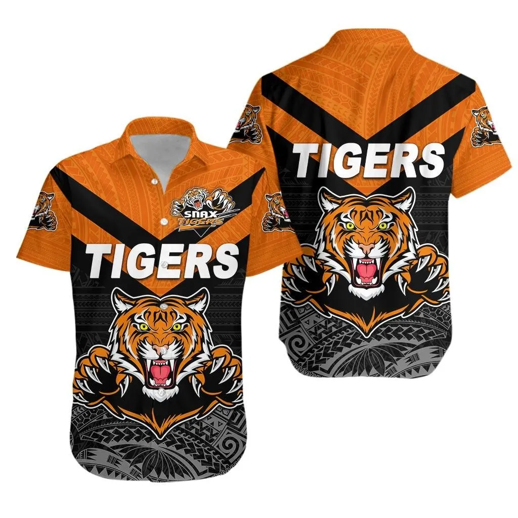Papua New Guinea Lae Snax Tigers Hawaiian Shirt Rugby Original Style Black Lt8_1