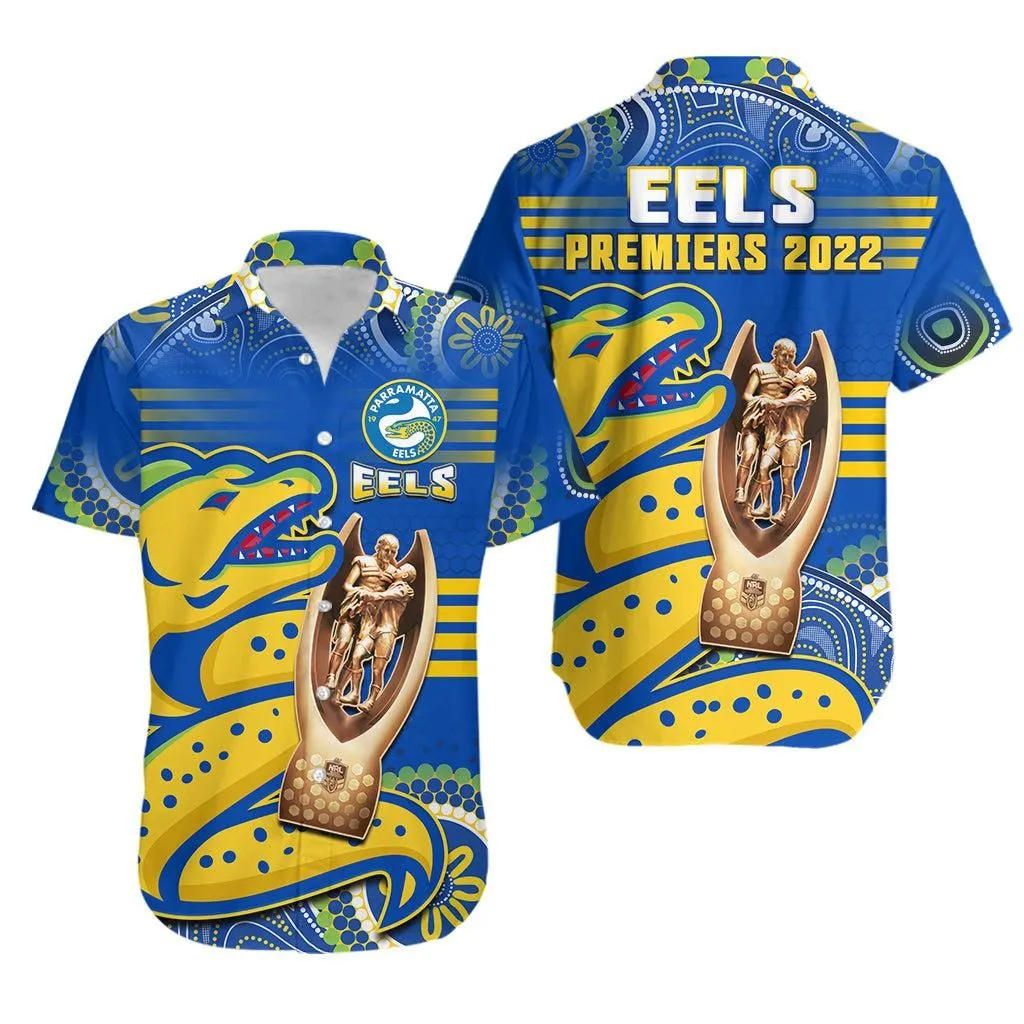 Parramatta Rugby Hawaiian Shirt Eels Premiers 2022 Indigenous Artsy Lt14_0
