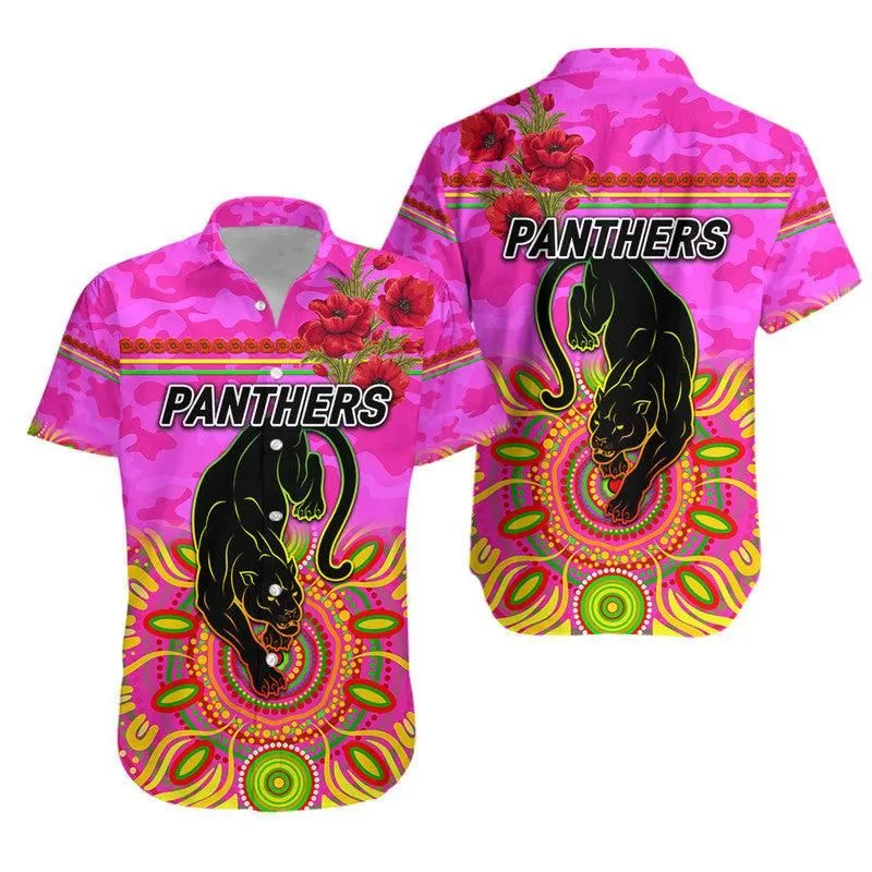 Penrith Panthers Anzac 2022 Hawaiian Shirt Indigenous Vibes   Pink Lt8_1