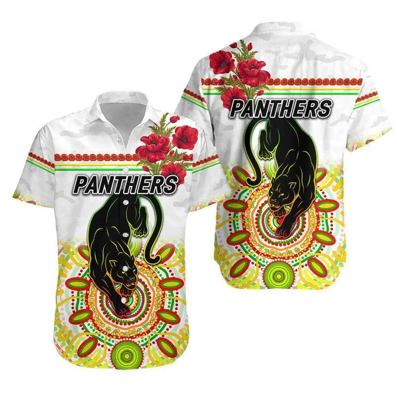 Penrith Panthers Anzac 2022 Hawaiian Shirt Indigenous Vibes   White Lt8_1