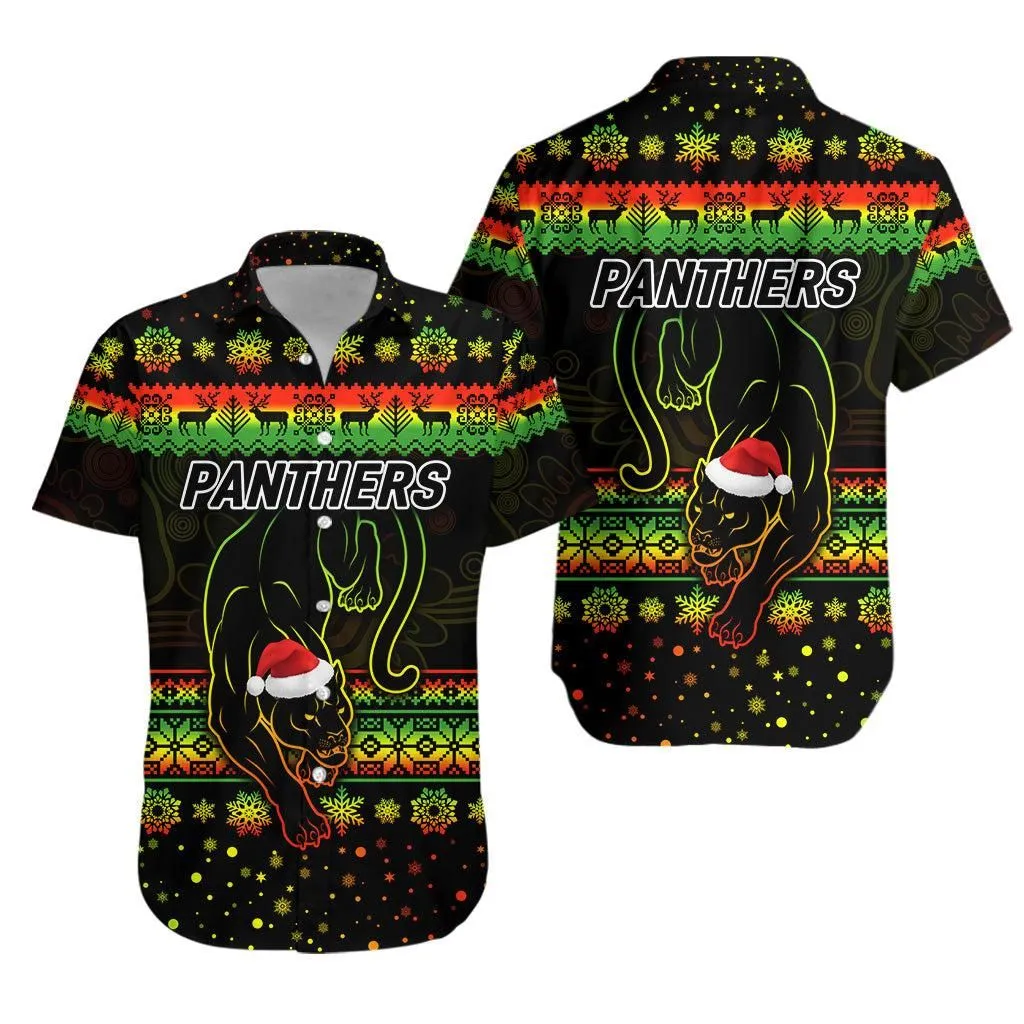 Penrith Panthers Hawaiian Shirt Christmas Simple Style Lt8_0