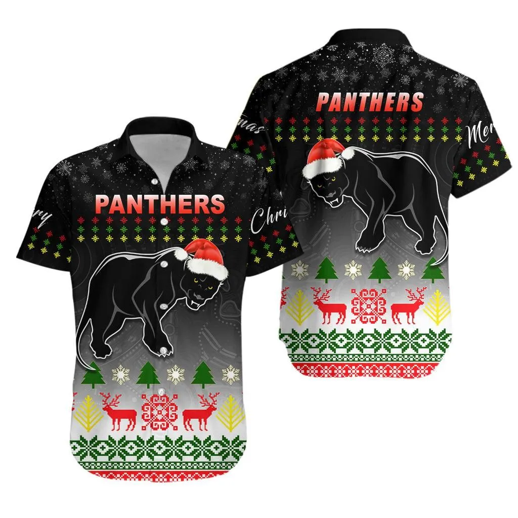 Penrith Panthers Hawaiian Shirt Merry Christmas 2021 Indigenous Lt13_1