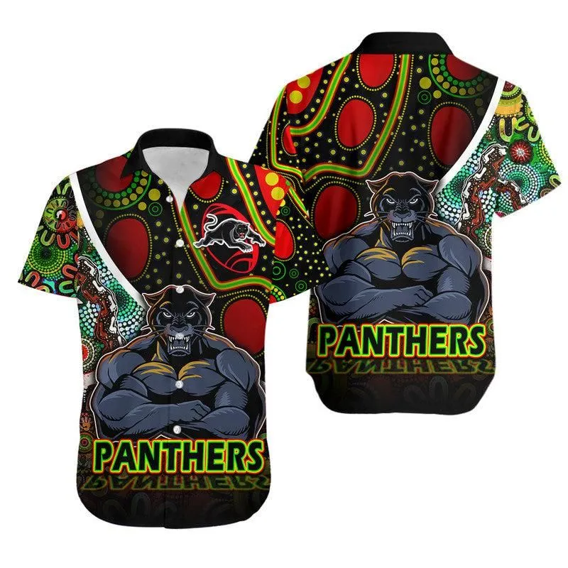 Penrith Panthers Hawaiian Shirt Strong Panthers Legend With Special Aboriginal Style Lt9_0