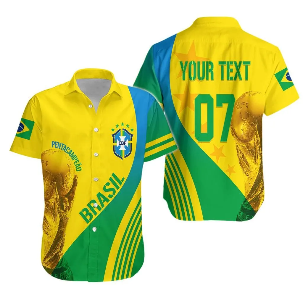 Personalised Brazil Hawaiian Shirt World Cup 2022 Pentacampe O Lt7_0