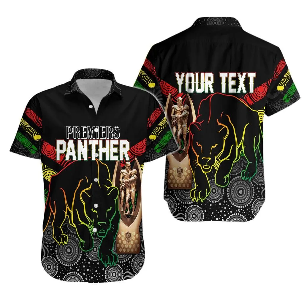 Personalised Panther Premiers Nrl 2022 Hawaiian Shirt Aboriginal Dot Art Lt7_0