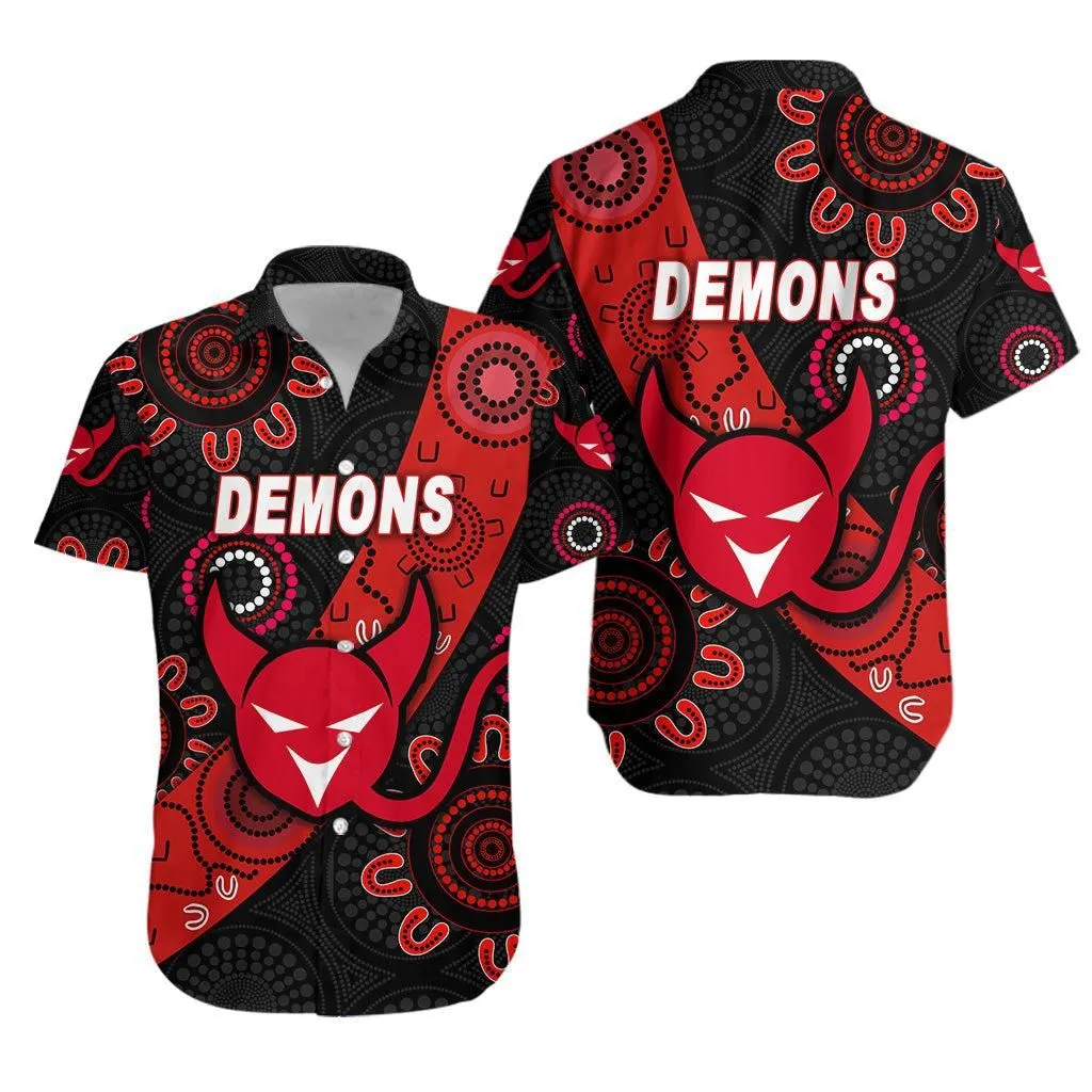 Perth Football Club Hawaiian Shirt Demons Indigenous Version Lt8_1