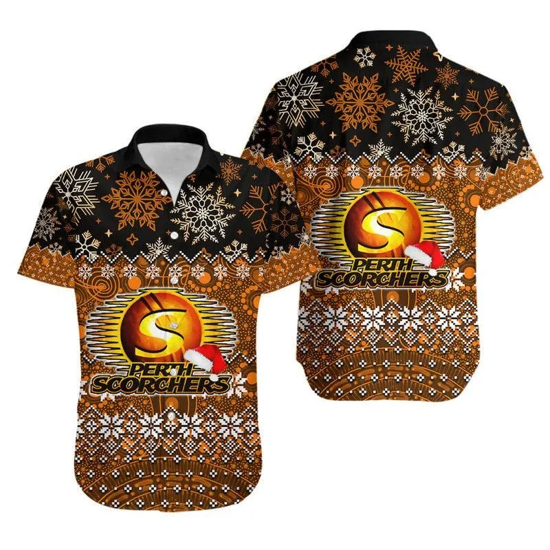 Perth Scorchers Christmas 2022 Hawaiian Shirt Cricket Lt6_0