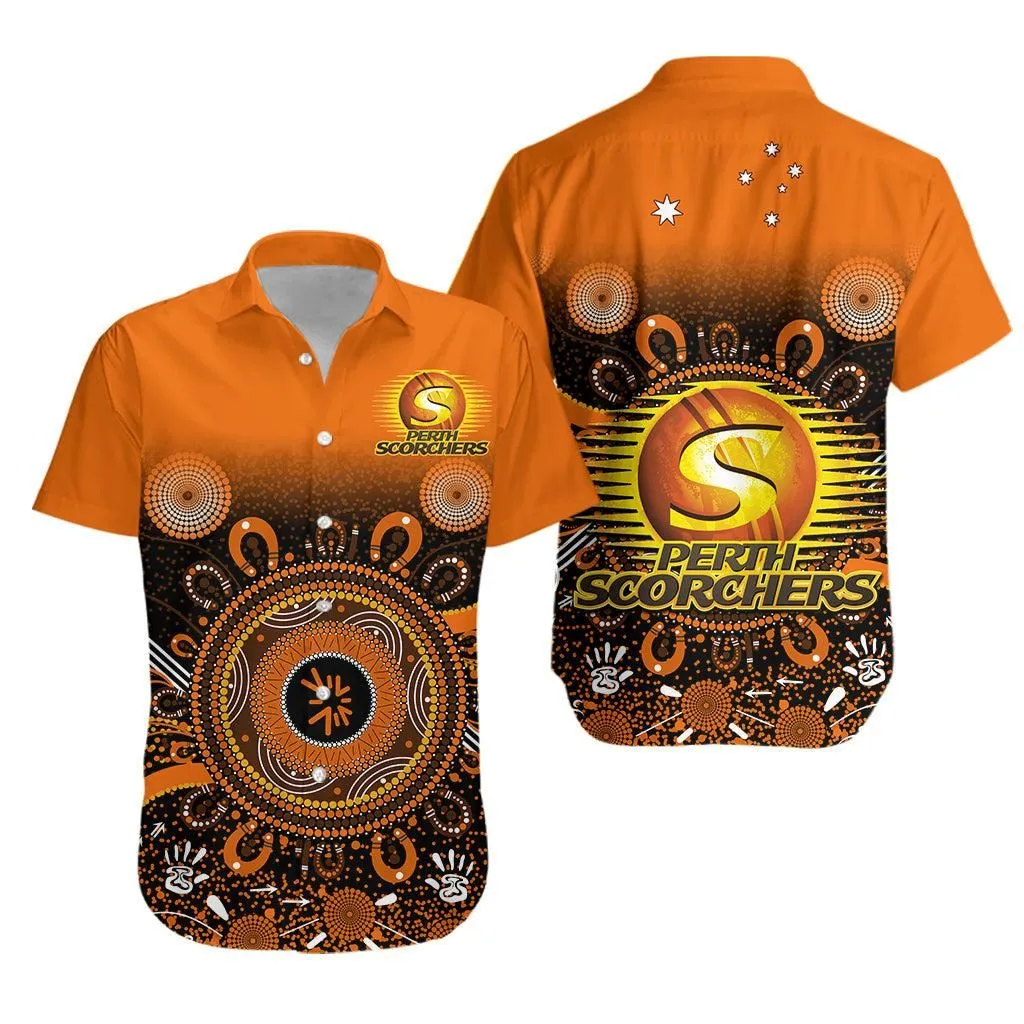 Perth Scorchers Hawaiian Shirt Aboriginal Sunshine Lt13_0