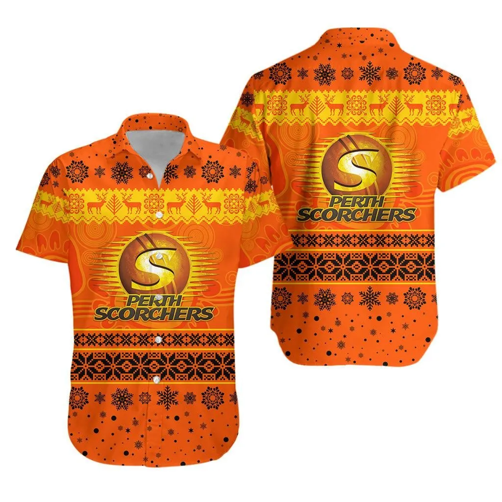 Perth Scorchers Hawaiian Shirt Christmas Simple Style Lt8_1