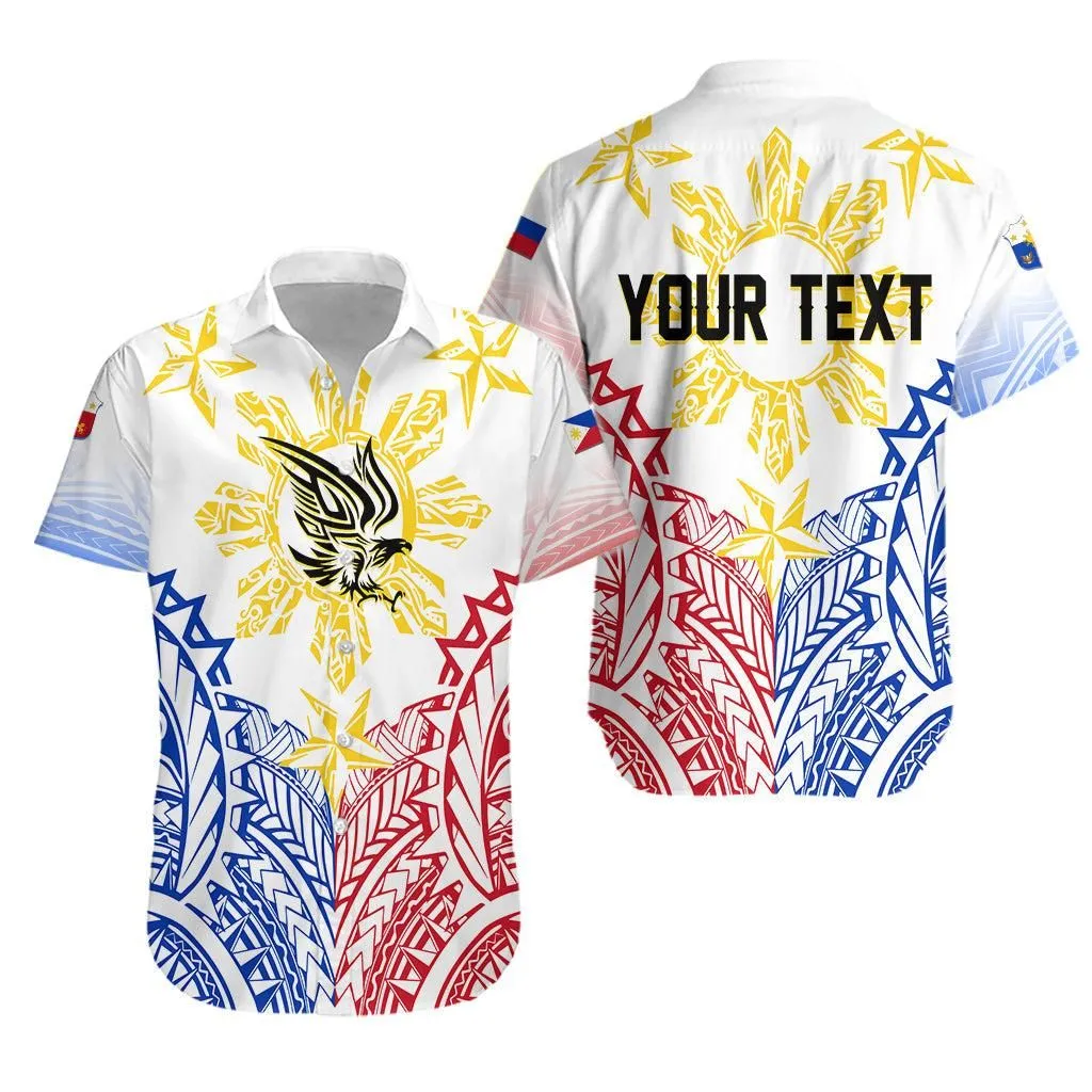Philippines Personalised Hawaiian Shirt Filipino Sun With Eagle Lt7_0