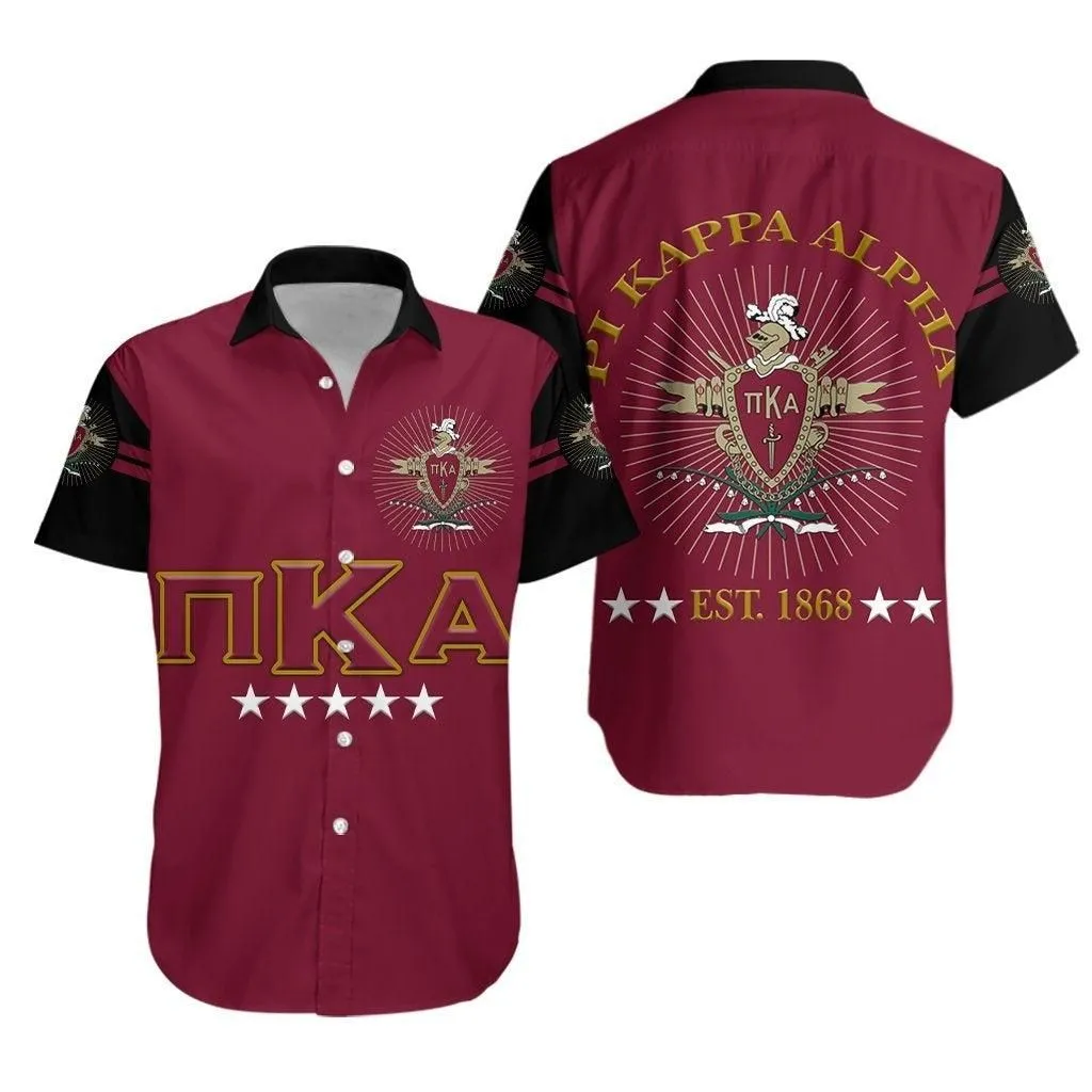 Pi Kappa Alpha Fraternity Pikes Hawaiian Shirt Simple Style Garnet No2 Lt8_1