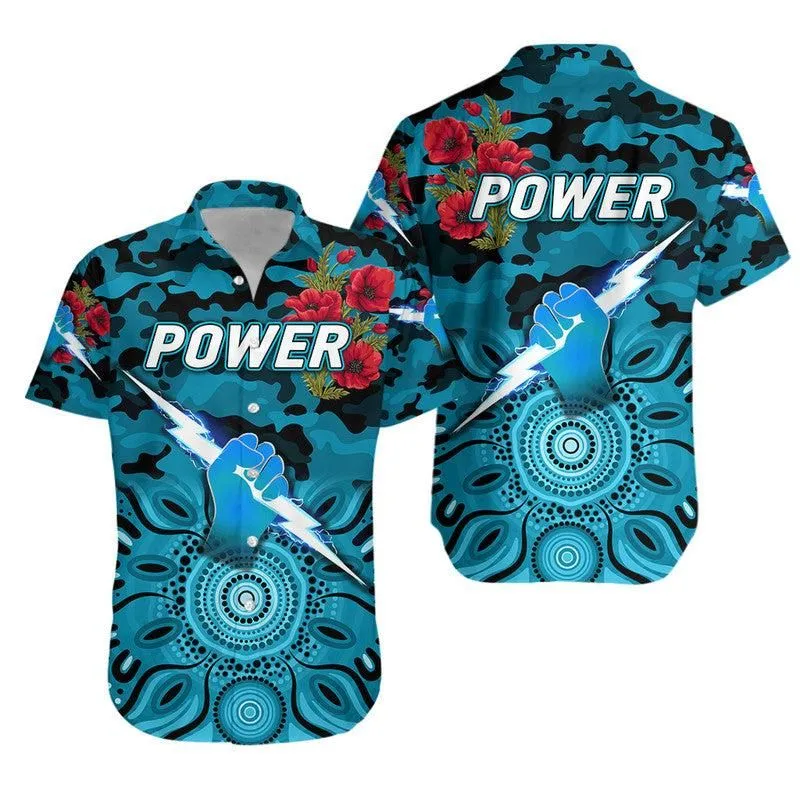 Port Adelaide Power Anzac Hawaiian Shirt Indigenous Vibes Lt8_1