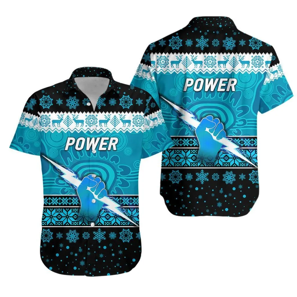 Port Adelaide Power Hawaiian Shirt Christmas Simple Style Lt8_1