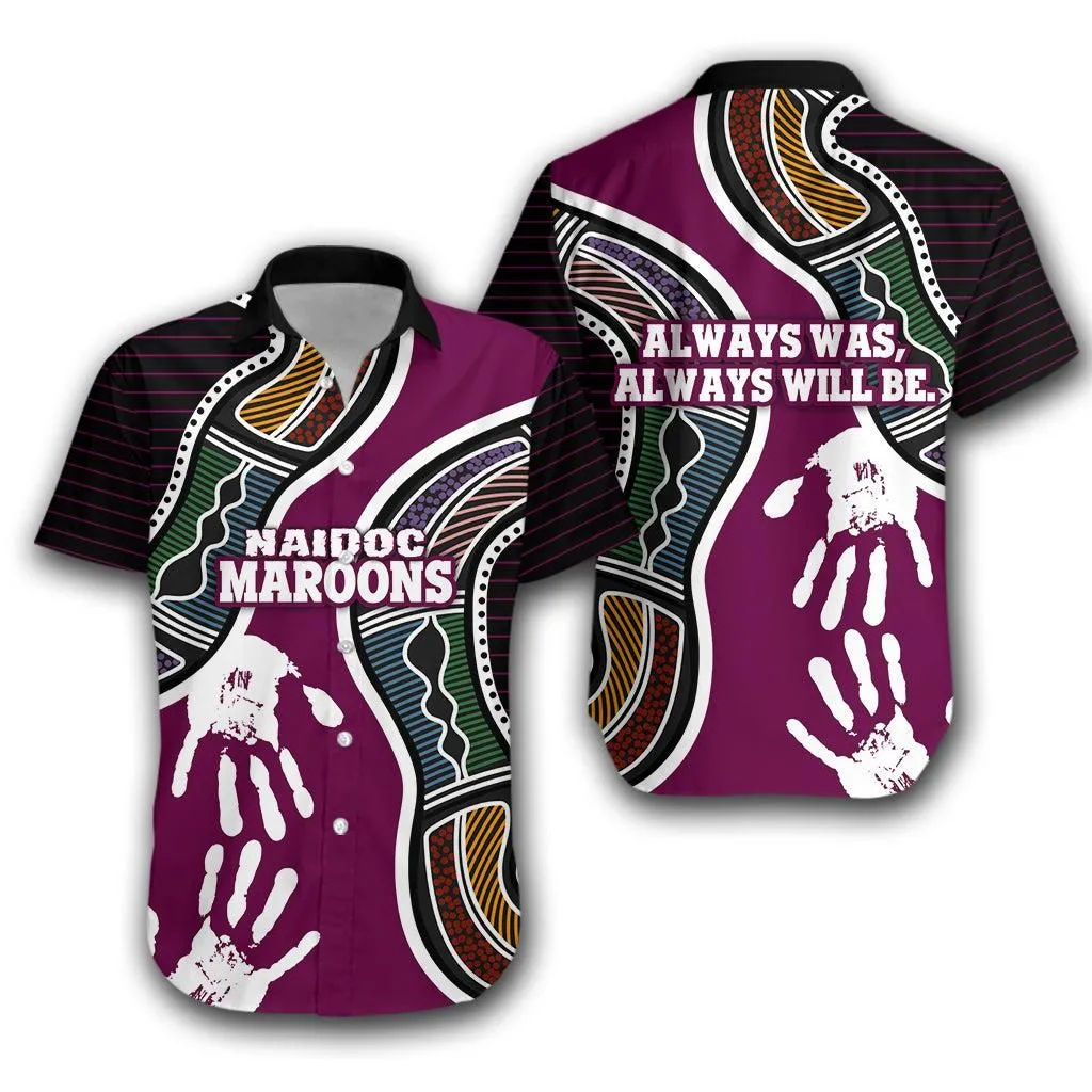 Queensland Naidoc Week Hawaiian Shirt Maroons Aboriginal Sport Style Lt16_1