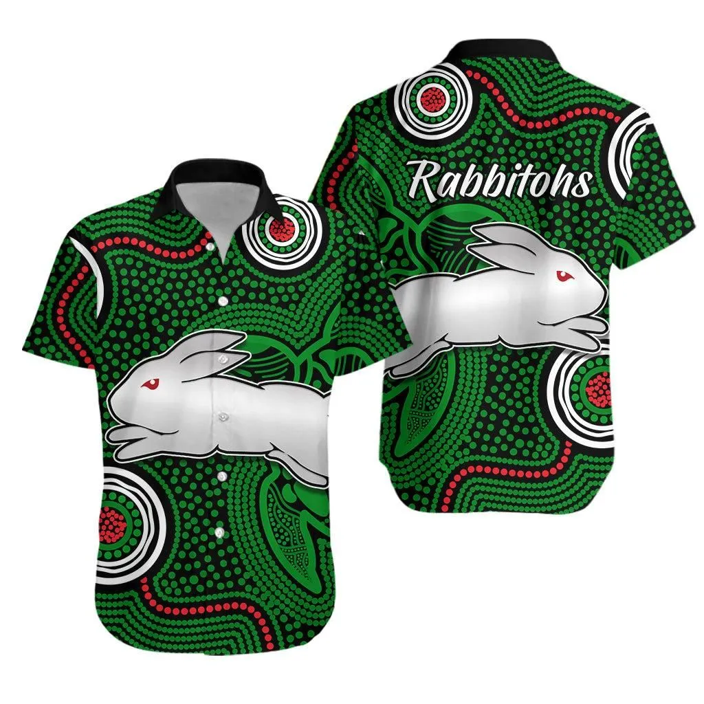 Rabbitohs Indigenous Hawaiian Shirt Simple Green Lt13_1