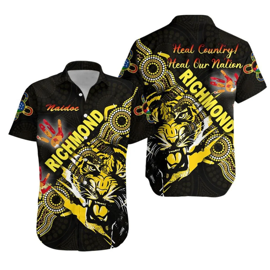 Richmond Tigers Hawaiian Shirt Naidoc Heal Country! Heal Our Nation   Powerful Lt8_1
