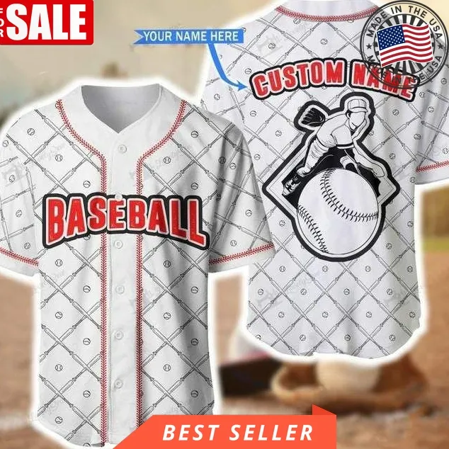 Custom Name Baseball Player Gift For Lover Baseball Jersey