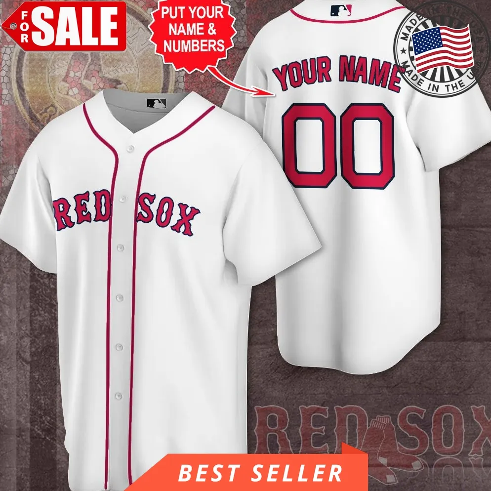 Custom Name Boston Red Sox Baseball Jersey Shirt