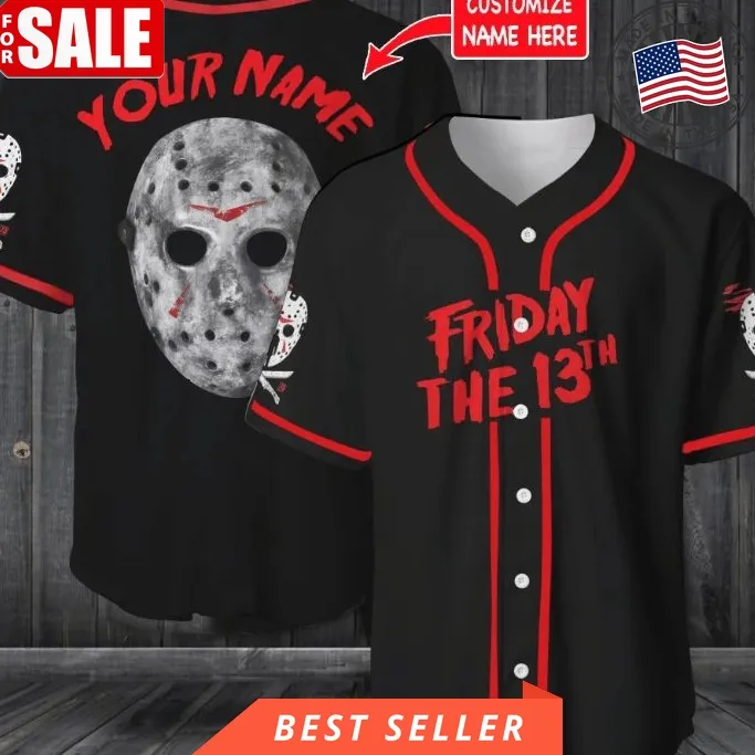 Custom Name Friday The 13Th Roy Movies Halloween 222 Gift For Lover Baseball Jersey