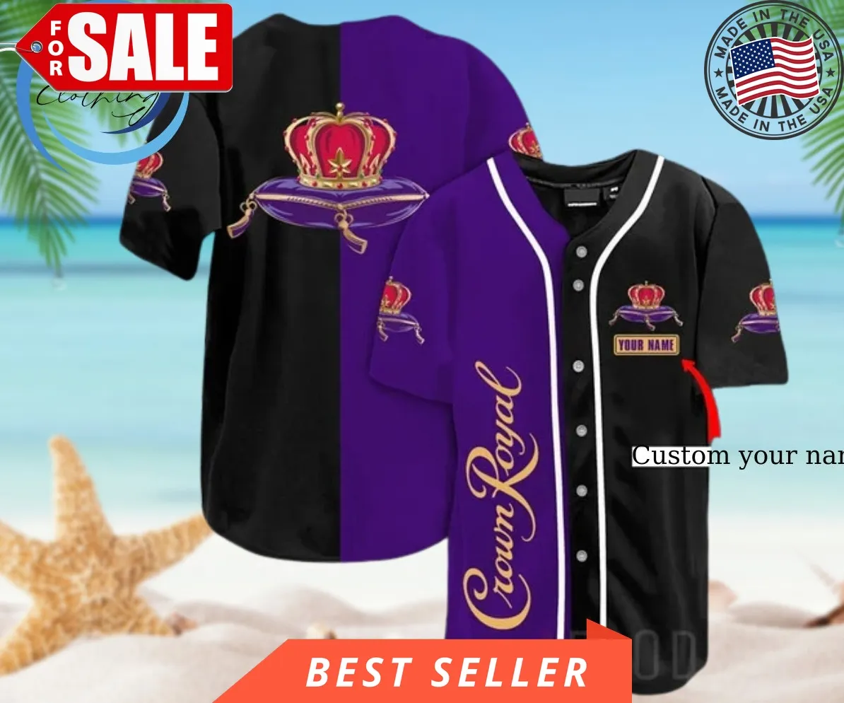 Custom Name Multicolor Crown Royal Jersey For Beer Baseball Jersey