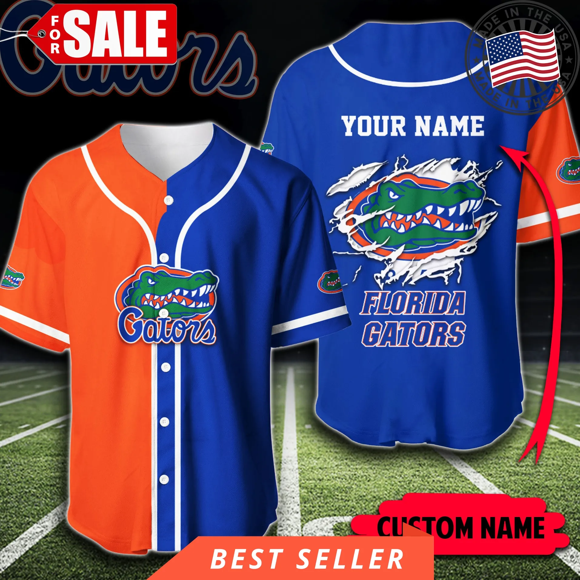 Custom Name Ncaa Florida Gators Baseball Jersey Shirt