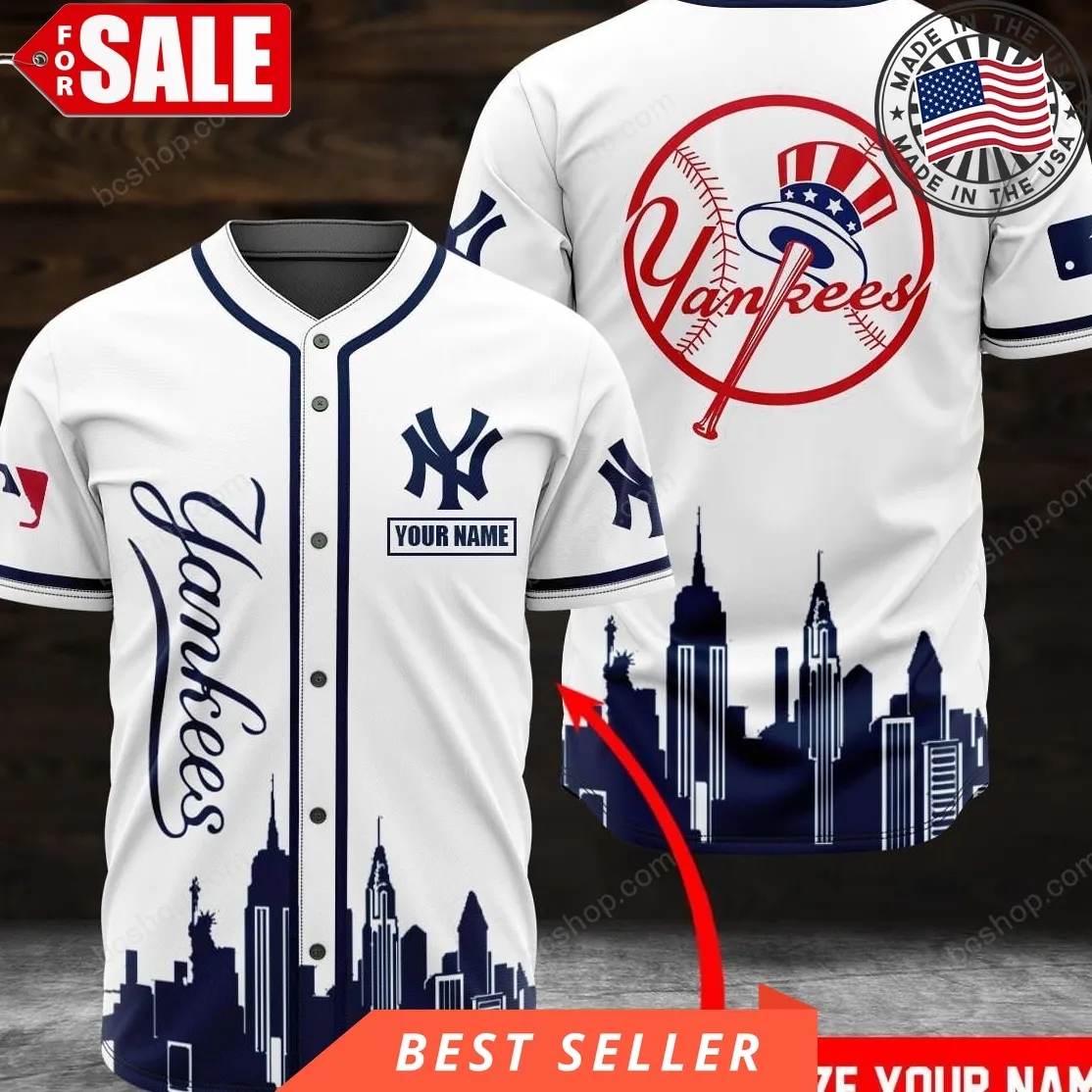 Custom Name New York Yankees Baseball Jersey Shirt